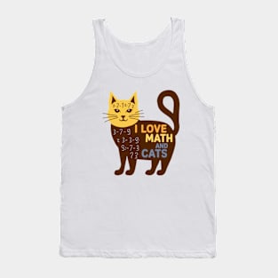 I love math and cats (3) Tank Top